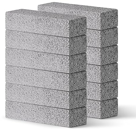 Lenicany 12Pack Pumice Stone for Toilet Cleaning Bowl Stick,Powerfully Cleans Hard Water Rings, Calcium Buildup & Stains, Suitable for Cleaning Toilet, Bathtubs, Kitchen Sink, Grill