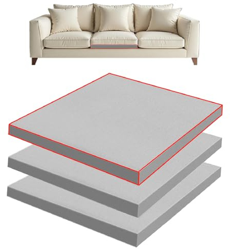 TFONSIGI 24 X 24 Couch Cushion Support for Sagging Seat, 40D High Density Foam Sofa Cushion Support, 3 Pcs Sag Repair Pad, Furniture Seat Under Cushions Supporter