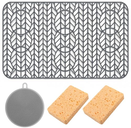 SRunDe 71 x 38 CM Tappetino Lavello Cucina Grande con Spazzola