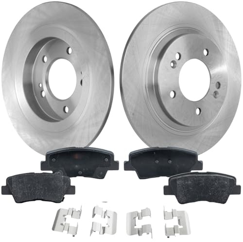 Replacement Rear Brake Disc and Pad Kit fits Kia Cadenza 2014-2016 3.3L V6 Rear 2-Wheel Set With Electronic Parking Brake