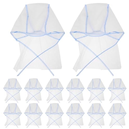 FOMIYES 12 Pezzi Cappelli Monouso per Schiariture in Plastica Blu, Impermeabili, Accessori per Parrucchieri per Saloni Professionali