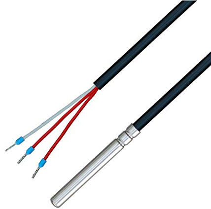 iOVEO 035HP01301 - PT100-3-Leiter Temperaturfühler/Temperatursonde mit PVC-Leitung bis 105°C