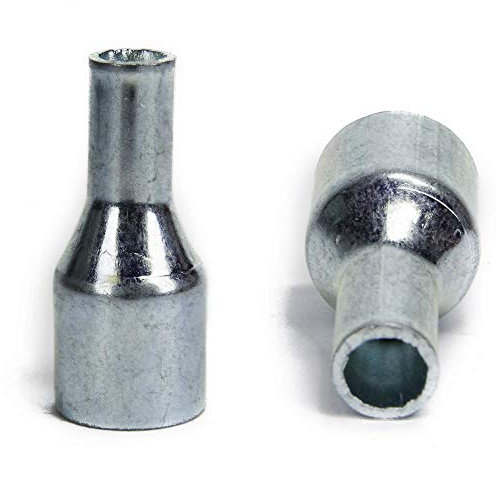 2er Set Stahl Endstücke für Fiberglasstangen mit Ø 9 mm Endtips Endkappe Zelt-Öse