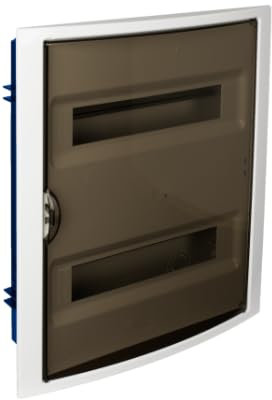 Cuadro eléctrico empotrar pladur 28 elementos marco blanco y puerta fumé SOLERA 5250PFHGW