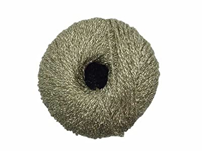 TOMASELLI MERCERIA Hilo cadena ganchillo ovillo lúrex 25 gramos - Oro claro