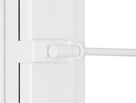 RENA Gardinenstange aus Metall Teleskopstange Vorhangstange für Scheibengardinen Scheibengardinenstange für Küchengardinen Bistrogardine Fenstergardinen Ausziehbar 75-125cm Weiß