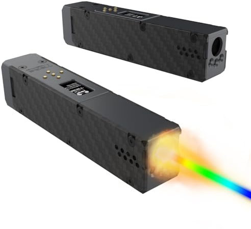 T238-RGB+ Daybreak Airsoft Tracer Chronograph, 3-in-1 Mündungsfeuer-Simulator für Airsoft/NERF/Gel Blaster mit RGB+ Mündungsfeuersimulation, Projektil-Tracer und Projektilgeschwindigkeitsmessung.