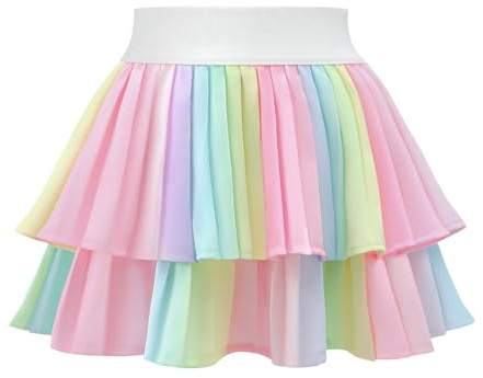 Comfyouth Gonna Sportiva da Tennis Ragazze con Pantaloni sotto Gonna da Golf a Vita Alta con Tasca Mini gonne a Pieghe Gonne estive Casual per Ragazze