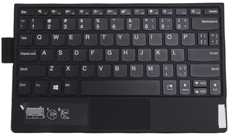 Cheotime Wireless Bluetooth -tangentbord med pekplatta, Ultra Slim Qwerty Tablet Tangentbord bärbar laddningsbar med pekplatta för x1 -fällbar tabletttypning