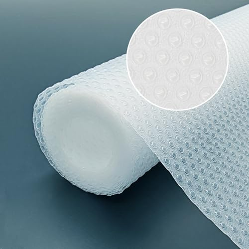 NZNSML Kitchen Drawer Liners 30 x 300 cm Shelf Non Slip Drawer Liners EVA Lining Paper Non Adhesive Waterproof Oil-Proof Washable for Kitchen Cupboards Cabinets Fridge Shelves Transparent Dots