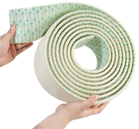 HOTHUIMIN 5M Adesivo da Parete Autoadesivo, Flessibile Piedi for Stampaggio a Corona, Montaggio a Soffitto, Battiscopa, Rivestimento Impermeabile, Bianco((W) 9.8 cm/3.86 in)