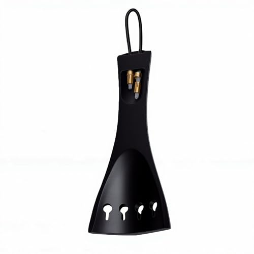 Fafeicy 4/4 Cello Bakstycke Ersättande Ebony Wood Hill Style Bakstycke med Triangulär Design och Integrerat Svansrep för Stränginstrument