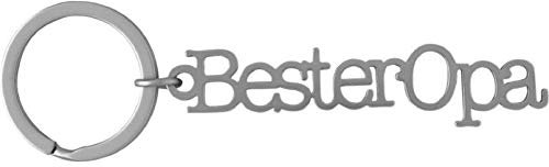 Sheepworld, Gruss und Co - 47030 - Schlüsselanhänger, Bester Opa, Metall, Größe mit Schlüsselring: 9,6cm x 3cm, Farbe: Silber