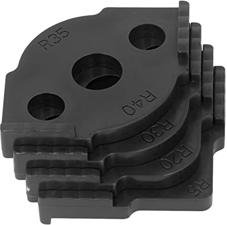 4 St Radius Jig Routermallar, ABS High Hardness Hörn Radie Routing Mallar, R5 R10 R15 R20 R25 R30 R35 R40, Hållbar Fräsning Rundade Hörn Fräsmallar för Träbearbetning(Svart)