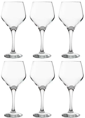 Vikko Red Wine Glasses - Set of 6, Large 15.25 Ounce Capacity, Thick Stemmed, Dishwasher Safe, Perfect for Merlot, Bordeaux, Chardonnay