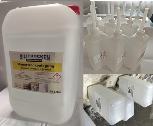 Feuchte Wände? Horizontalsperre Silitrocken bietet die Lösung. 25 L+10 Behälter