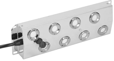 Hyuduo Nebulizador Ultrasónico 8 Cabezales IP67 a Prueba de Agua 304 Generador de Niebla Silencioso de Acero Inoxidable con Cable de 5 M para Conservación de Vegetales Paisaje Atmósfera