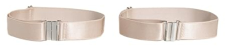 Cazqgoy Pack med 2 elastiska örhängen, justerbar thigh ring, elastiskt strumpbälte för kvinnor, ankelstrumpor, halkfria, justerbara strumpband för stay-lösa strumpor, benvärmare, Hudfärg, L