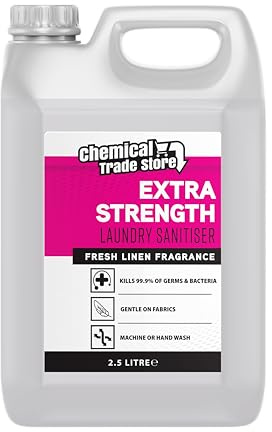 Chemical Trade Store - Laundry Sanitiser 2.5L - Antibacterial Cleaner for Clothes & Pet Bedding - Fresh Linen, Kills 99.9% Germs - Use with Detergent