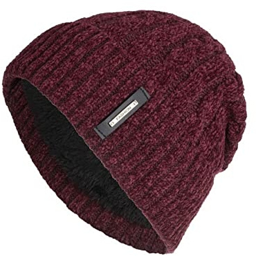 Generiska vintermössor unisex stickade mössor skyddshuvuden varm utomhus stickad mössa män vinter, vin, one size