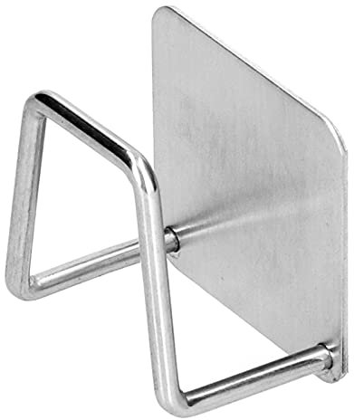 Portaspugne per Piatti, Rastrelliera per Montaggio a Parete in Acciaio Inox Portaoggetti per Scarichi con Gancio per Mensola a Muro Forniture da