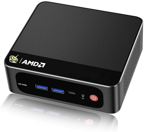 Beelink Mini PC AMD Ryzen 7 5700U hasta 4.3GHz 8C/16T, SER5 16GB RAM 500GB SSD Graphics 8core 1900 MHz, M.2 SSD NVME 2280 Mini computadora WiFi 6/BT5.2/HDMI/DP/USB-C, compatible con disco duro de 2.5