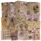 Vintage Scrapbooking Papier Scrapbook Sticker Washi Aufkleber Dekopapier Zubehör Retro Bastelpapier für Junk Journal Bullet Journaling Art Aesthetic Pflanzen Blumen Aufkleber