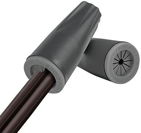 GKOLED Waterproof Wire Connectors, Silicone Filled Outdoor Electrical Screw Terminals for Low Voltage LED Landscape Lights, Wire Caps Compatible with 22AWG-12AWG, Irrigation Valves, Dark Gray, 30-Pack