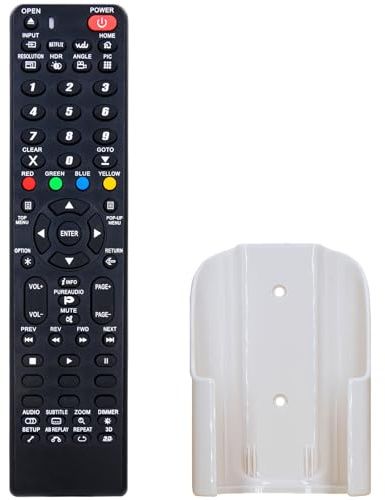 Replacement Remote Control for Oppo BDP-105AU BDP-105 BDP-105EU BDP-105D BDP-103D3D BDP-103D BDP-103 BDP-103AU BDP-103EU Blu-ray BD DVD Disc Player (with Wall Mounting Bracket)