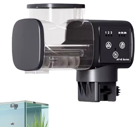 Distributeur de Nourriture pour Poissons | Programmable pour Bassin et Étang - Distributeur Intelligent Rechargeable Étanche avec Programmation Précise pour Bassin de Jardin et Tortues pendant les Vac