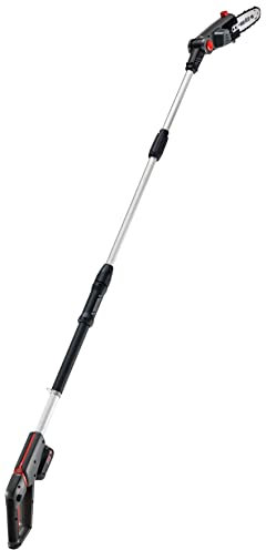 AL-KO Akku-Hochentaster CSA 1820, 18 V Li-Ion Akku, 20 cm Schienenlänge, 3.7 m/s Kettengeschwindigkeit, 125 Grad Winkeleinstellung, Schwarz-silber