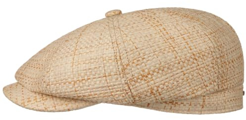 Stetson Hatteras New Toyo Flatcap Summer Cap 100% Viscose UV Protection 40 Men Summer Nature XL (60-61 cm)