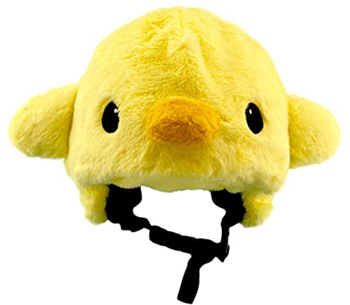Funny Ski Helmet Cover – Cute Animal Plush Helmet Cover for Ski and Snowboard, Soft Winter Sports Helmet Accessory with Secure Fit, One Size Fits Most (Chicken Style)