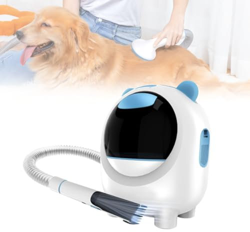 Ostreemaner Kit per Toelettatura Animali Domestici con Aspirapolvere, Tre Livelli Regolabili, Spazzola per Aspirapolvere per Cani per La Toelettatura del Pelo