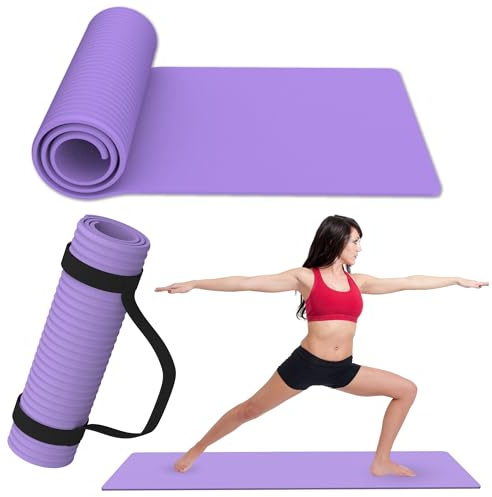 POPYS® Esterilla Yoga Antideslizante con Correa de Transporte | Esterilla Yoga y Pilates ligera | Perfecto para Actividad diaria