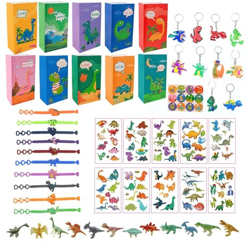 CLDURHGE Piñata de Cumpleaños Infantil – Dinosaurios Juguetes – Pulseras Luminosas – Piñata Dinosaurio Cumpleaños – Relleno Piñatas de Cumpleaños Infantil