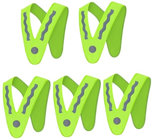 HWJFDC Chaleco Reflectante Chaleco de Seguridad Reflectante for niños, Chaleco de Hombro de Alto Brillo, Resistente al Desgaste, for Exteriores, 1/2/3/5 Uds.(5Pcs)