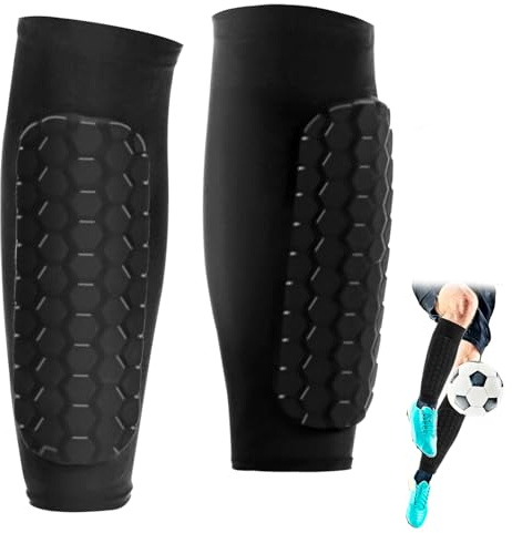 Zofory 1 Paire Protege Tibia Foot Enfant Protège Tibia Foot Antichoc Shin Defender Guards, Respirant et Antidérapant, Très Élastique Convient pour Le Football, Le Basket-Ball, etc (XS)