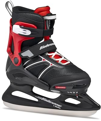 Bladerunner Micro XT Ice Schlittschuh Grössenverstellbar, Jungen, Schwarz/Rot, 29-34