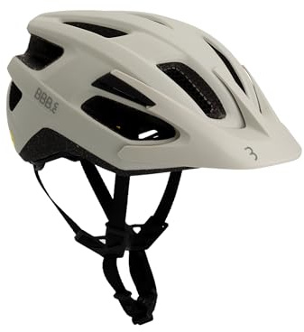 BBB Cycling Dune MIPS 3.0 Fidlock Fahrradhelm – E-Bike, Rennrad & MTB Helm für Herren & Damen – Sicherer Mountainbike Helm mit Fidlock Magnetverschluss - BHE-23 Matt Grau-Weiß L (58-61cm)