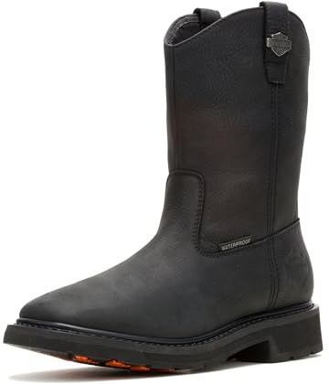 Harley-Davidson Men's Altman Waterproof Leather Motorcycle Western Casual Boot Western Boot, Black, 11