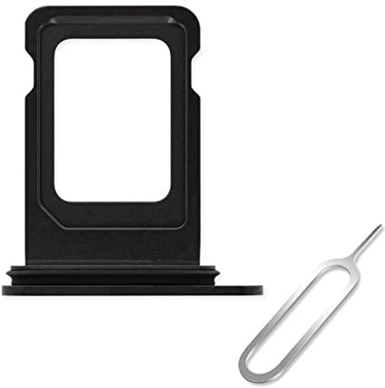 Cemobile SIM Card Tray Slot Holder Replacement for iPhone 14 Pro & 14 Pro Max (Single SIM Version) with Waterproof Rubber Seal Ring + SIM Tray Open Eject Pin (Space Black)