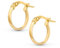 Amberta Italien 9 Karat Ohrringe Kreolen Gold für Damen | 9K Damen Ohrringe Gold 375 | Gold Creolen Damen | Creolen Echt Gold: 10 mm
