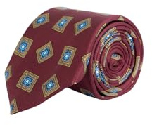 SILBON Corbata Rombo Irregular Burdeos Para Hombre