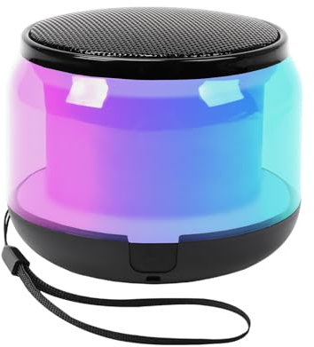 mumisuto Altoparlante Bluetooth Portatile con Suono Surround 3D & Luce RGB & Cordino, S100 Mini Cassa Bluetooth, Speaker Bluetooth per iPhone, Android, Accoppiamento TWS