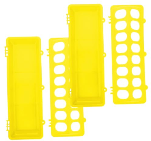 TOYZFRIENDY 2pcs Plastic Pigeon Feeders Small Bird Food Containers Feeding Troughs for Cage Use Prevent Spillage Suitable for Cockatiel Parakeet Finch and Poultry