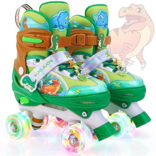 Patins à roulettes Licorne Enfants Rollers Quad Réglable Patins à roulettes Lumineux Taille Réglable pour Filles Garçons Débutants