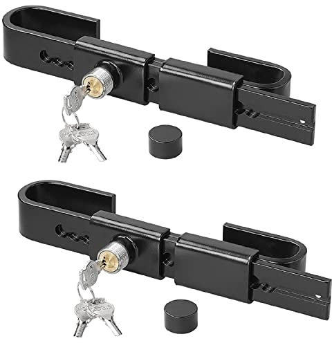 Preiswert&Gut 2x Containerschloss verstellbar von 22 bis 43 cm inkl. 2 Schlüssel - Seecontainer und Frachtcontainer-Schloss 0,7 cm Stahlriegel – Diebstahlschutz für LKW Baucontainer