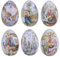 zalati Scatola di latta con il coniglio di Pasqua 6pcs caso a forma di uovo per il regalo della caramella può metallo gioielli moneta titolare