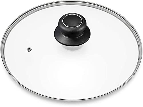 8 Inch Glass Lid for Frying Pan Lid, Fry Pan Lid, Skillet Lid, Pan Lid with Handle Compatible with Lodge 8 Inch Cast Iron Skillet - Glass Cover, 8, Clear